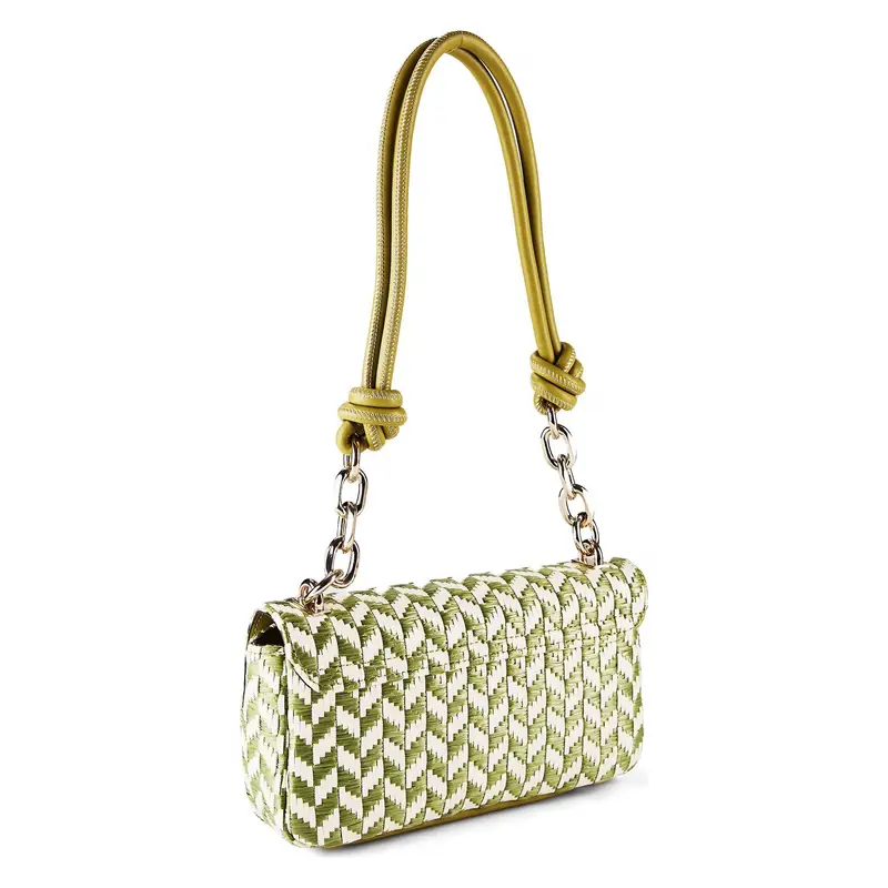 Borsa a spalla Tessi verde miniatura 3