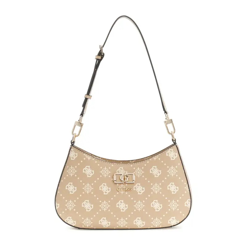 Borsa a tracolla con zip e logo donna Guess Emelie