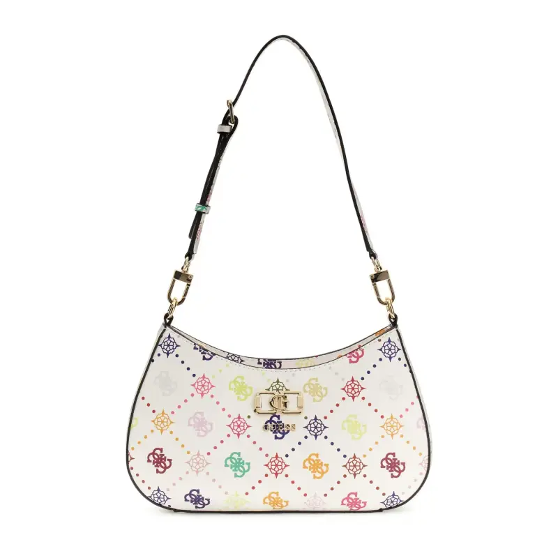 Borsa a tracolla con zip e logo donna Guess Emelie
