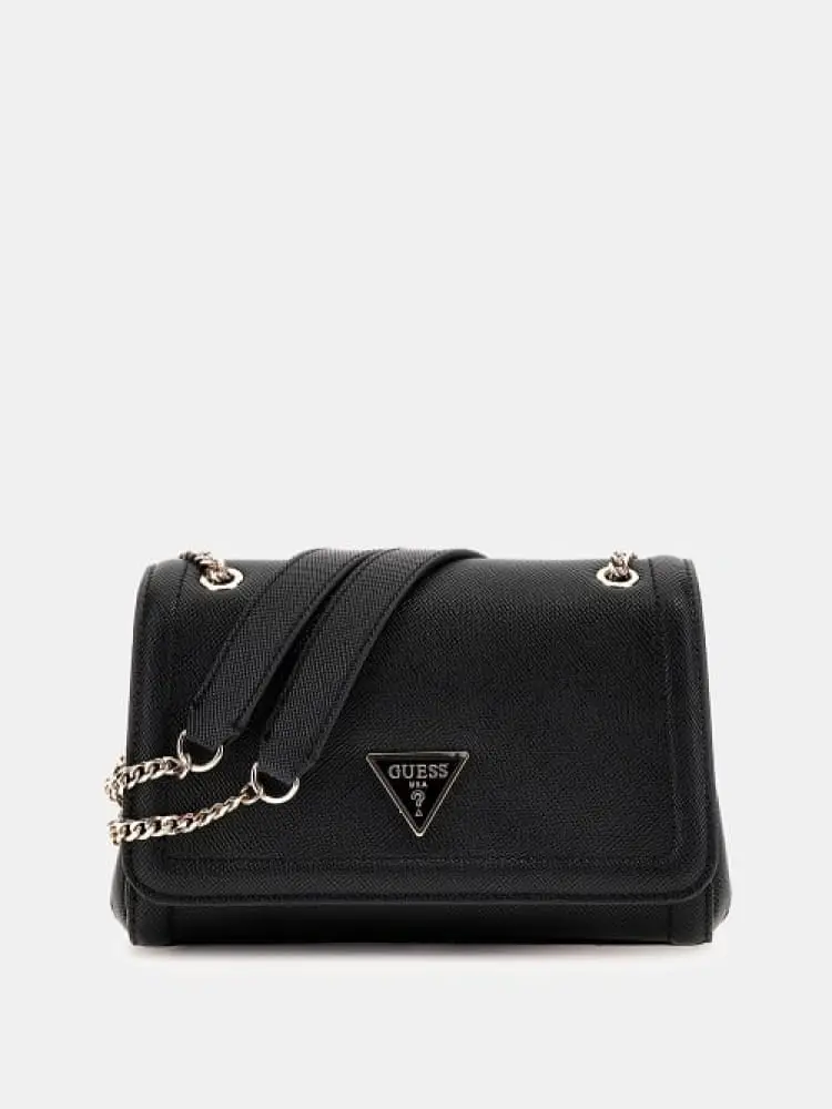 borsa a tracolla noelle ii in ecopelle saffiano nera