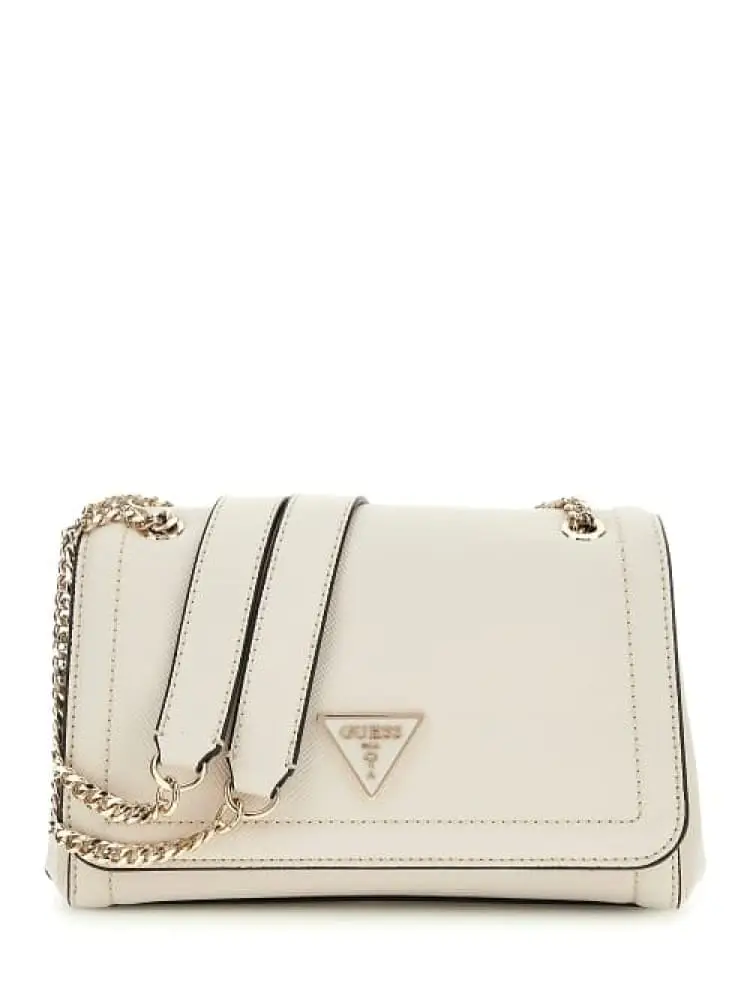 borsa a tracolla noelle ii in ecopelle saffiano panna