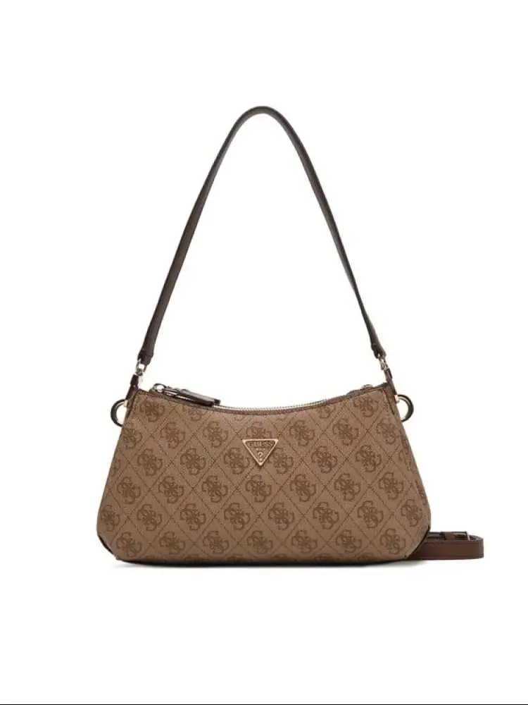 borsa a tracolla noelle ii mini in ecopelle beige logo all over