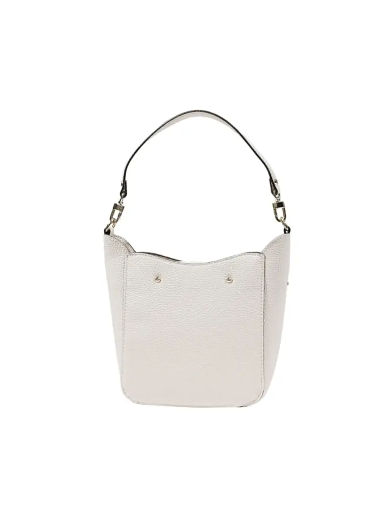 Guess borsa avorio donna a spalla in ecopelle logo sul davanti miniatura 2