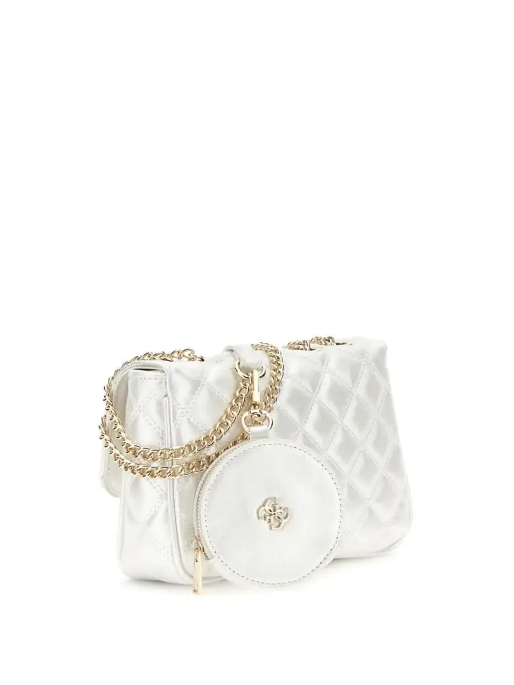 borsa bianca bambina con logo miniatura 2