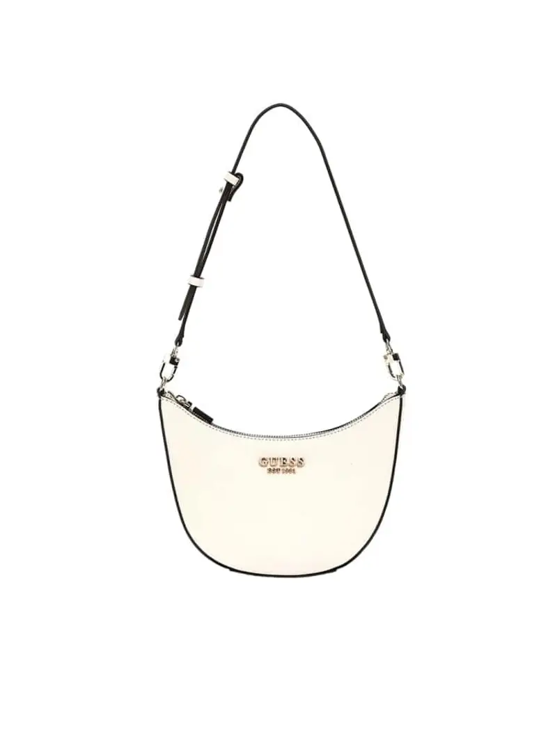 Guess borsa bianca donna a spalla logo sul davanti