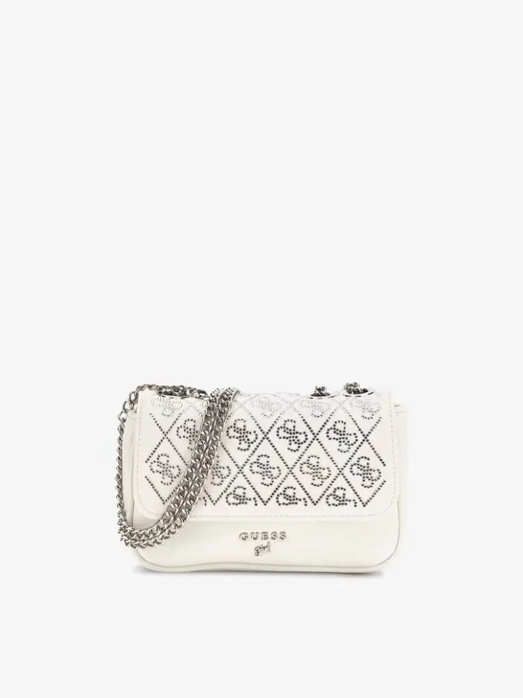 borsa bianca donna logo all over