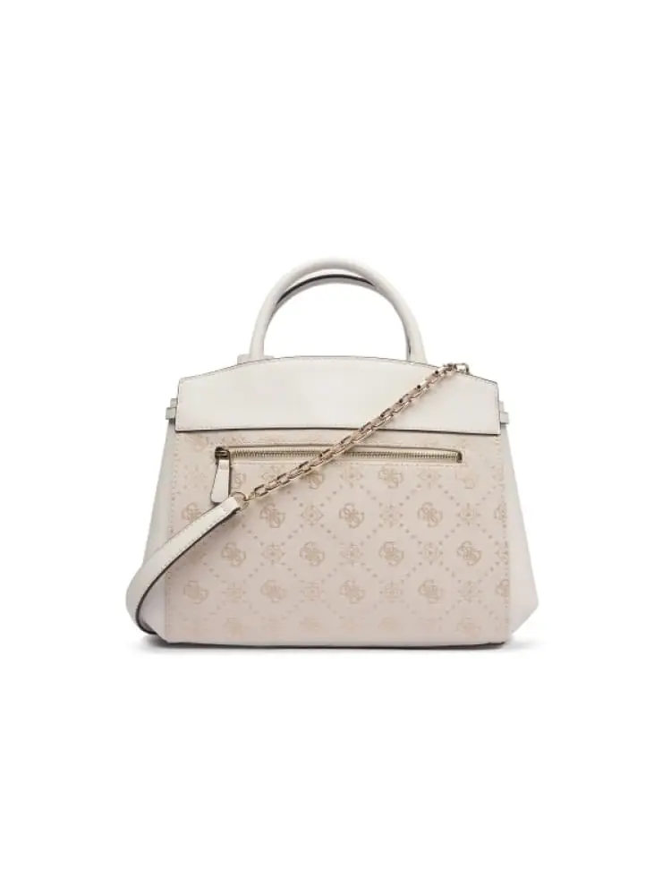 borsa bianca donna logo all over miniatura 2