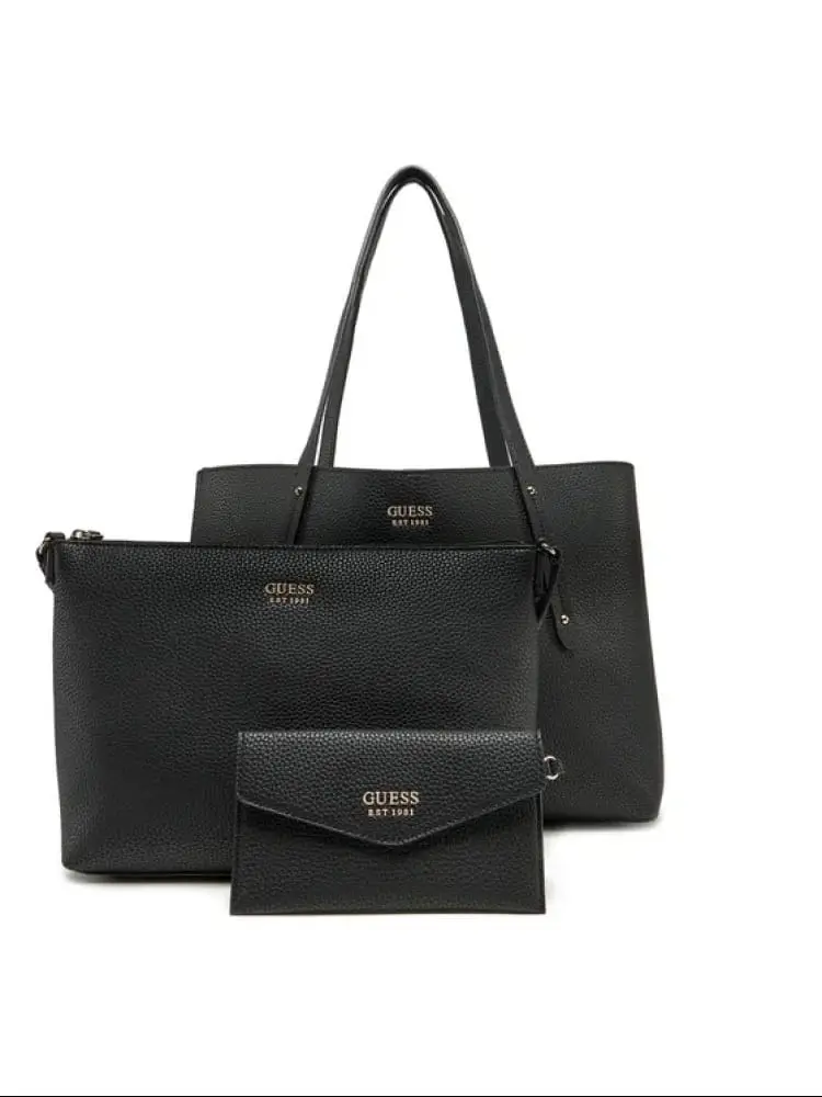 borsa brenton tote 3 in 1 in ecopelle nero