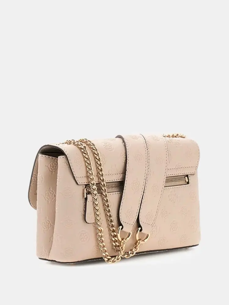 borsa crema donna logo all over miniatura 2