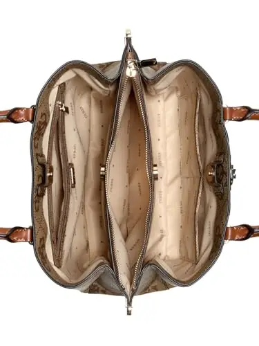 GUESS Borsa da donna Erenia Girlfriend Satchel, logo latte miniatura 3