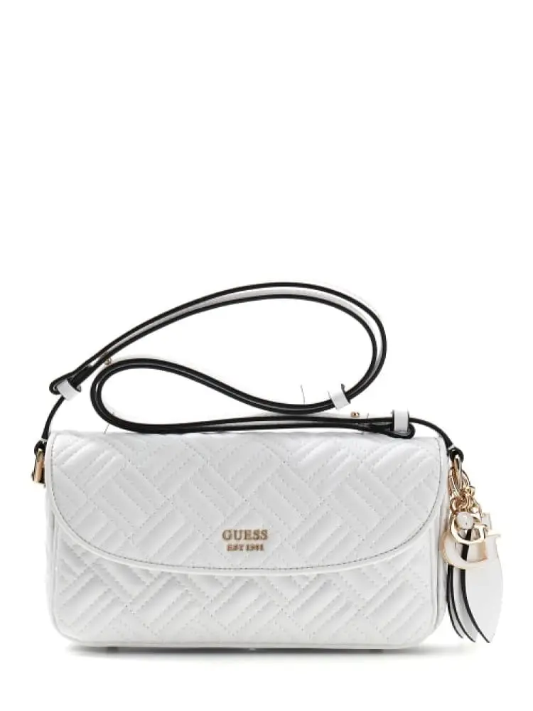 borsa donna bianca in ecopelle bianca con logo