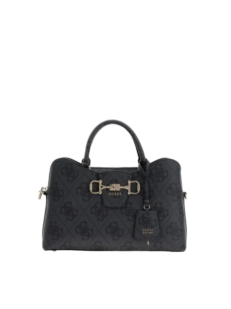 borsa donna janie grigia con monogram all over