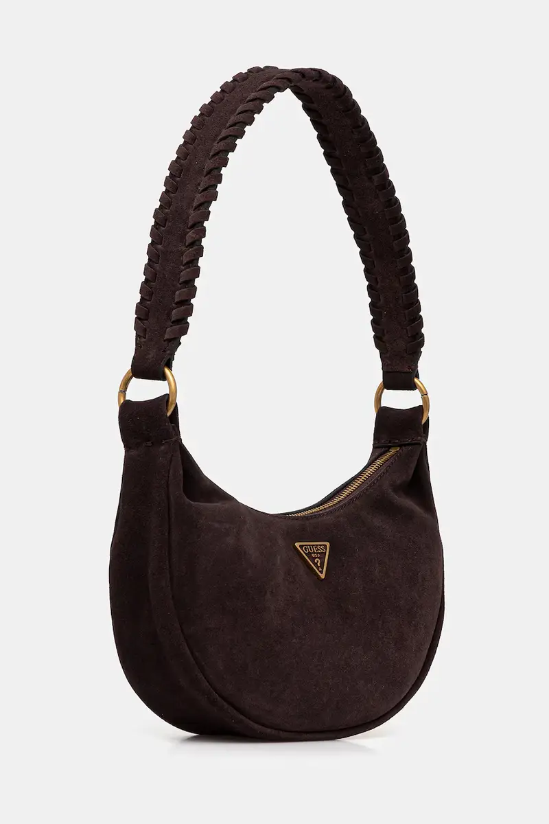 borsa in pelle scamosciata AMITA colore marrone HWSB95 39720 miniatura 2