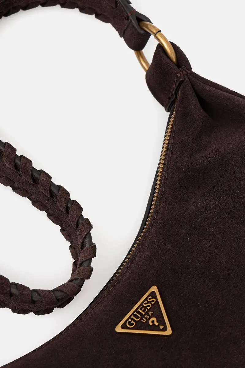 borsa in pelle scamosciata AMITA colore marrone HWSB95 39720 miniatura 4