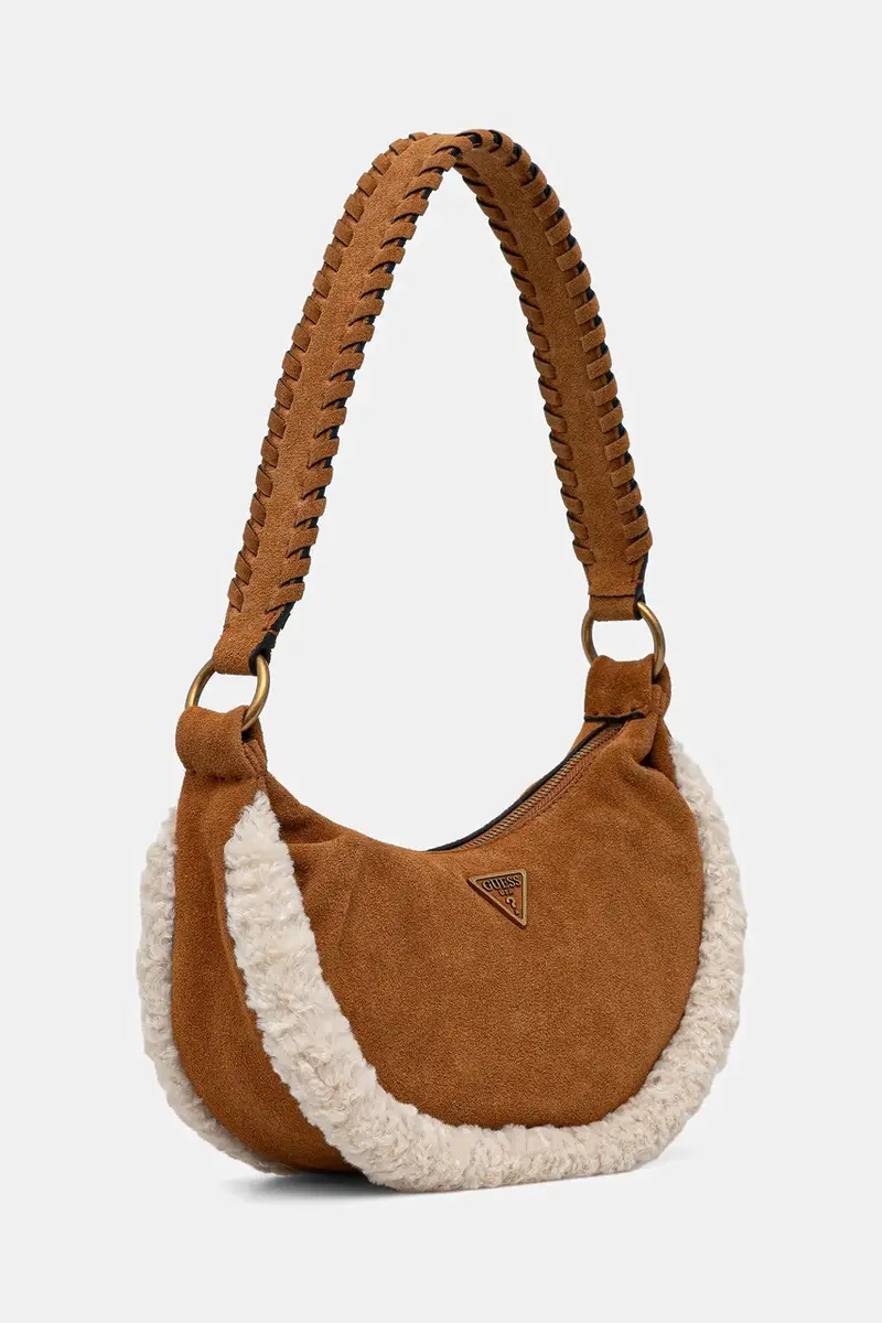 borsa in pelle scamosciata AMITA colore marrone HWSW95 39720 miniatura 2