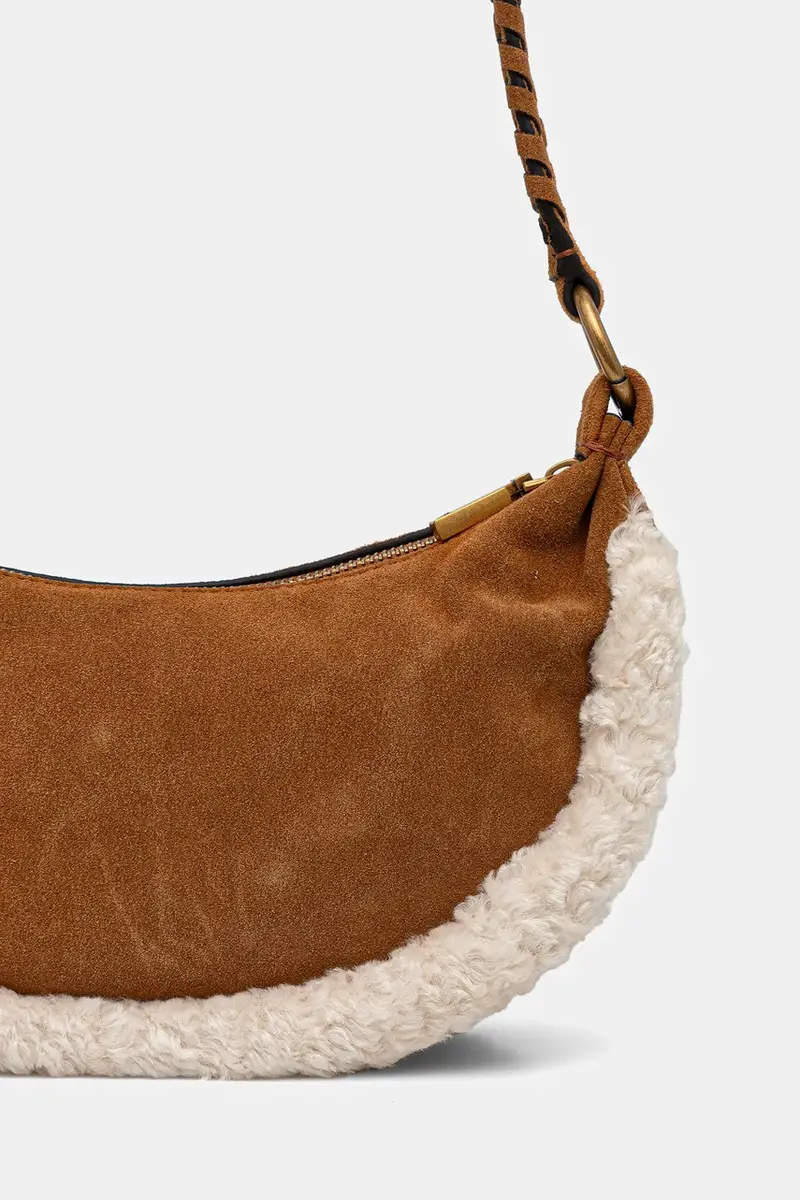 borsa in pelle scamosciata AMITA colore marrone HWSW95 39720 miniatura 3