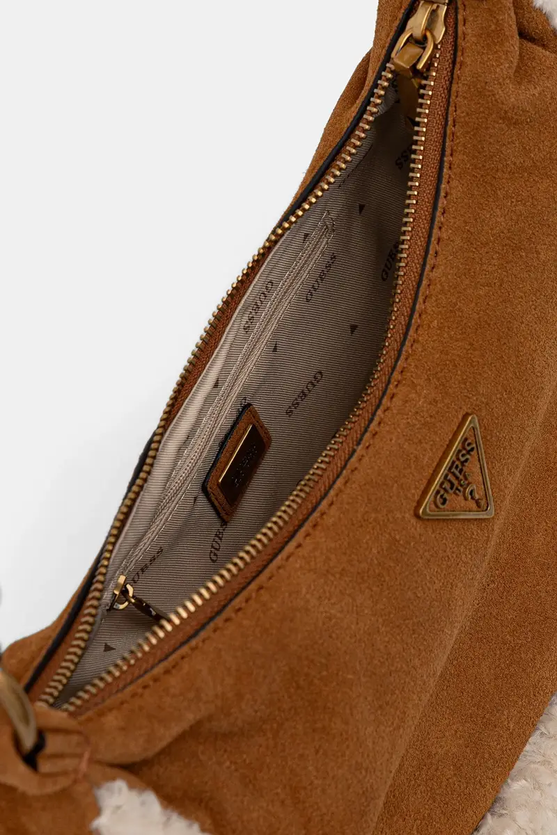 borsa in pelle scamosciata AMITA colore marrone HWSW95 39720 miniatura 5