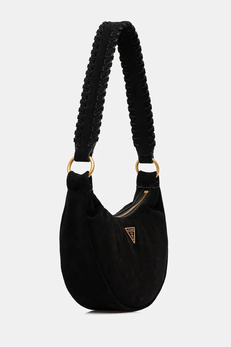 borsa in pelle scamosciata AMITA colore nero HWSB95 39720 miniatura 2