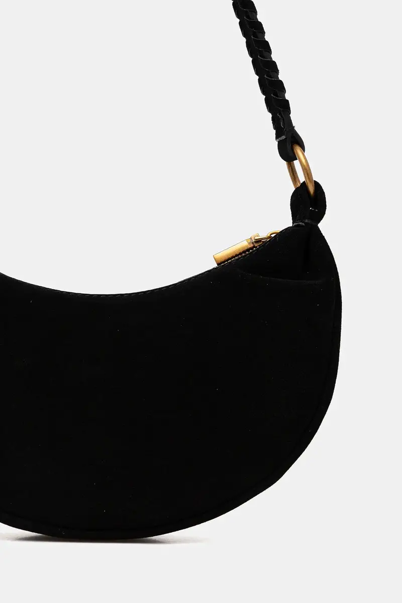 borsa in pelle scamosciata AMITA colore nero HWSB95 39720 miniatura 3