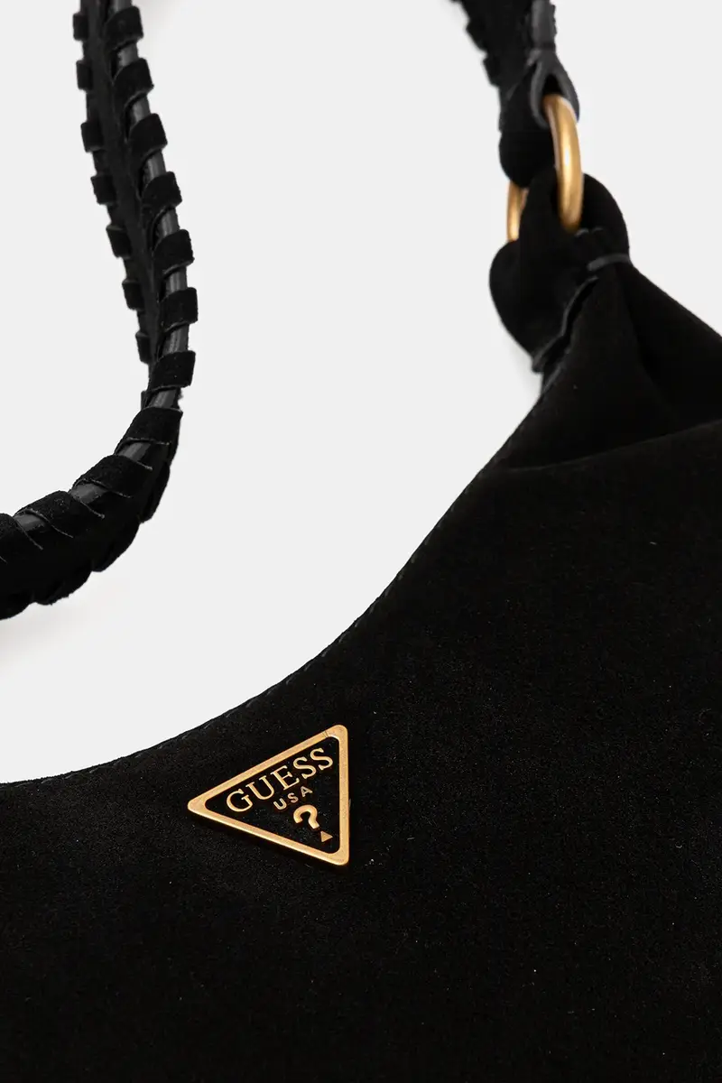 borsa in pelle scamosciata AMITA colore nero HWSB95 39720 miniatura 4