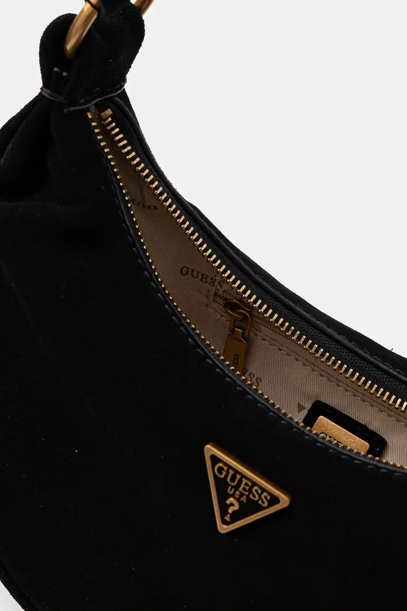 borsa in pelle scamosciata AMITA colore nero HWSB95 39720 miniatura 5