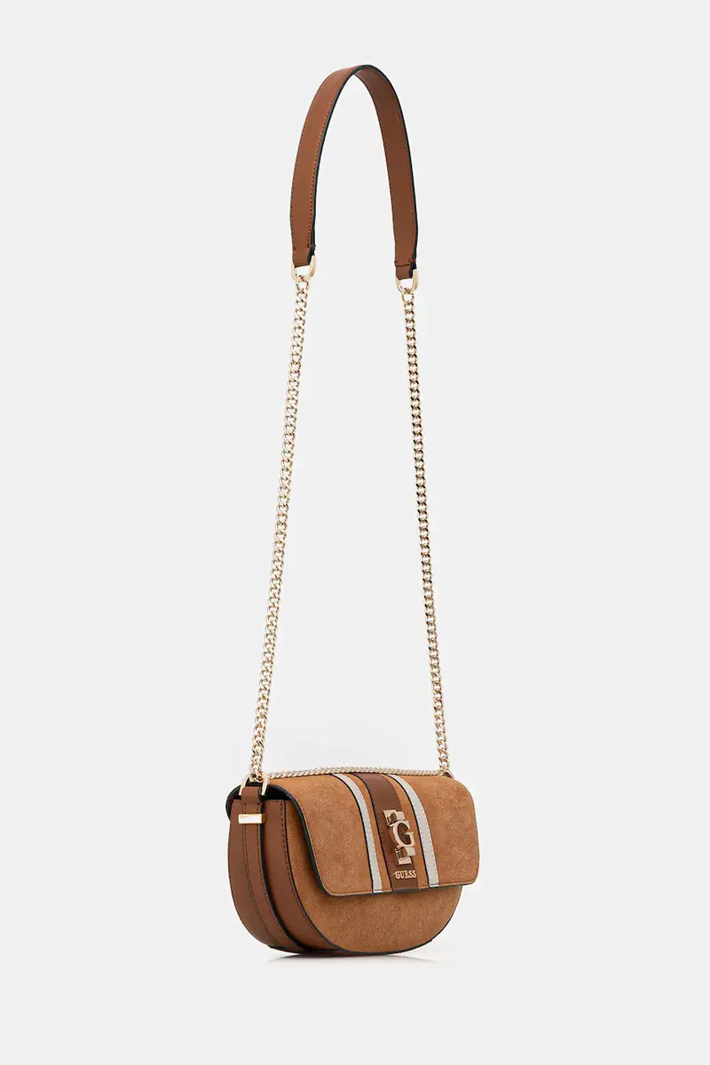 borsa in pelle scamosciata ERENIA colore marrone HWSB78 38210 miniatura 2