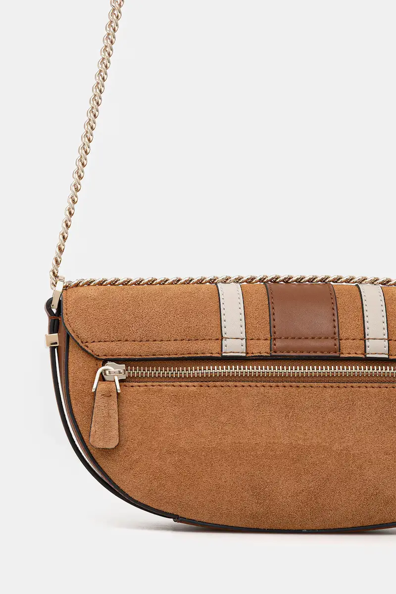 borsa in pelle scamosciata ERENIA colore marrone HWSB78 38210 miniatura 3