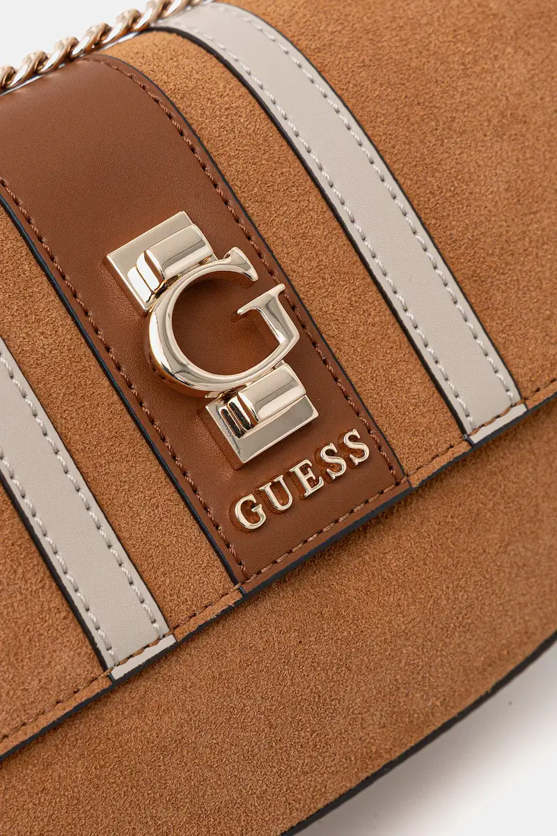 borsa in pelle scamosciata ERENIA colore marrone HWSB78 38210 miniatura 4