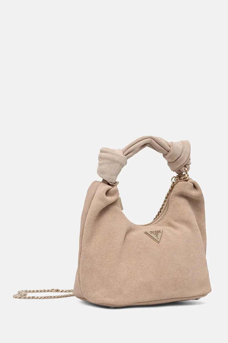 borsa in pelle scamosciata ISOTTA colore beige HWSG96 60010 miniatura 2