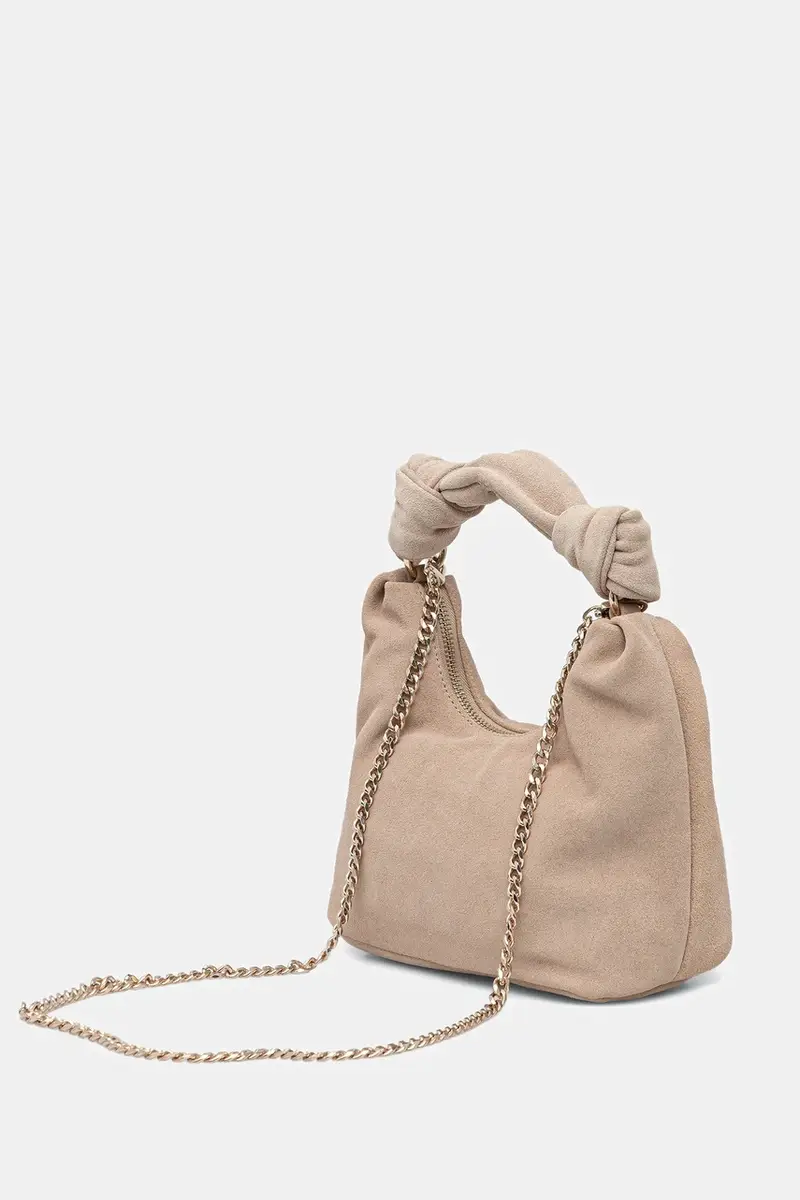 borsa in pelle scamosciata ISOTTA colore beige HWSG96 60010 miniatura 3