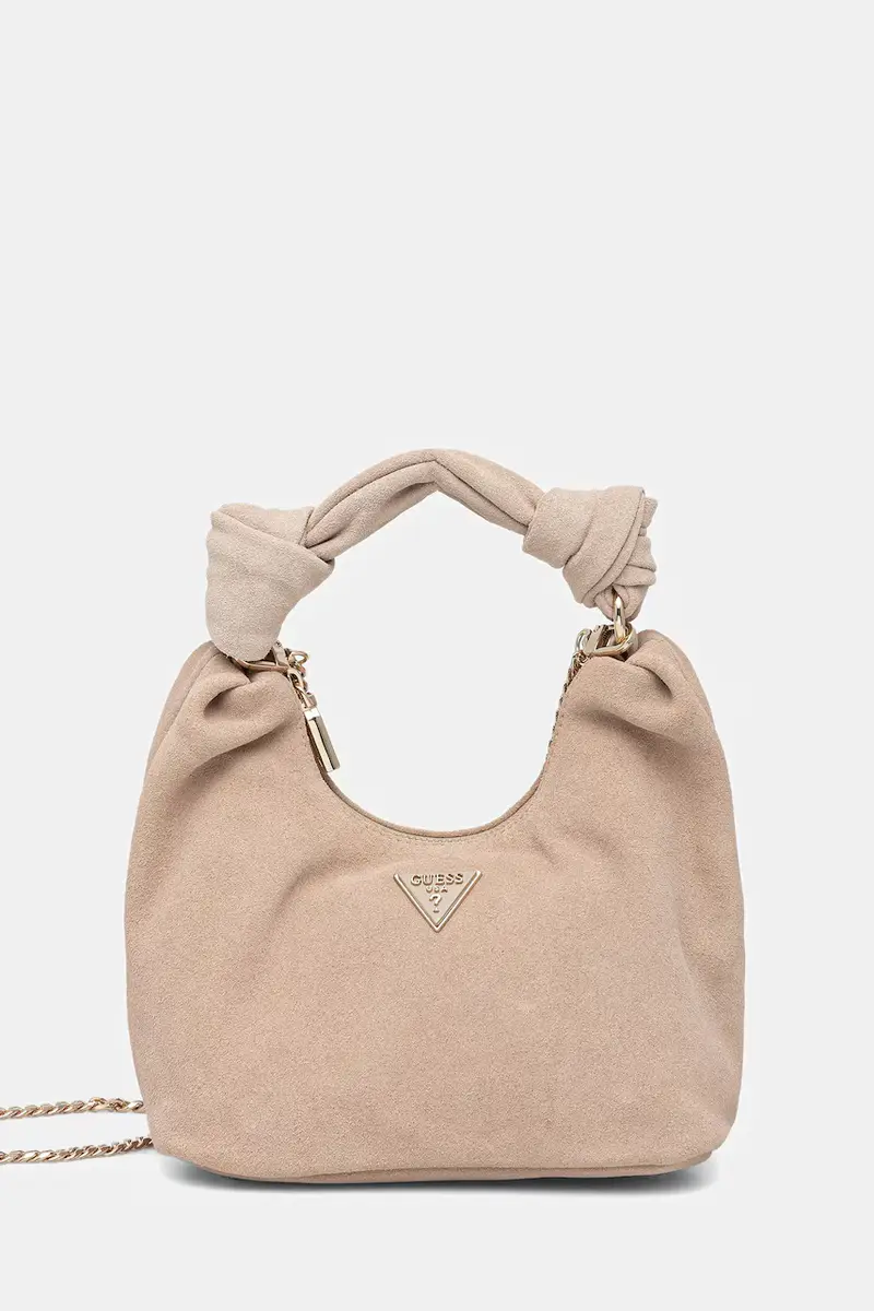 borsa in pelle scamosciata ISOTTA colore beige HWSG96 60010