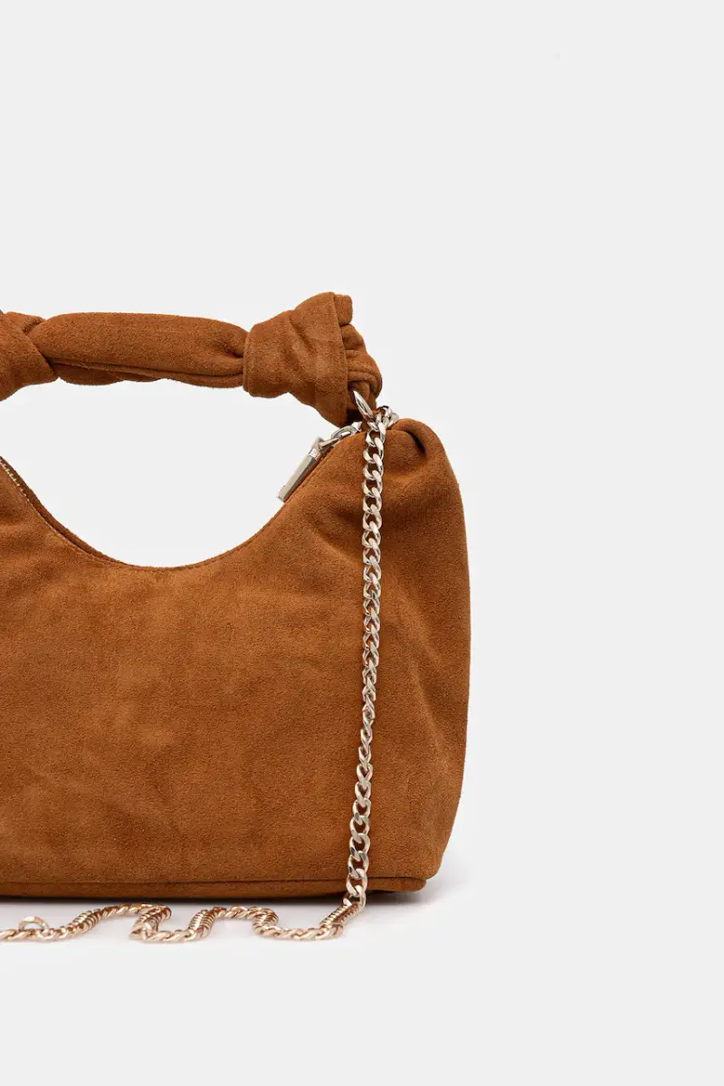 borsa in pelle scamosciata ISOTTA colore marrone HWSG96 60010 miniatura 3