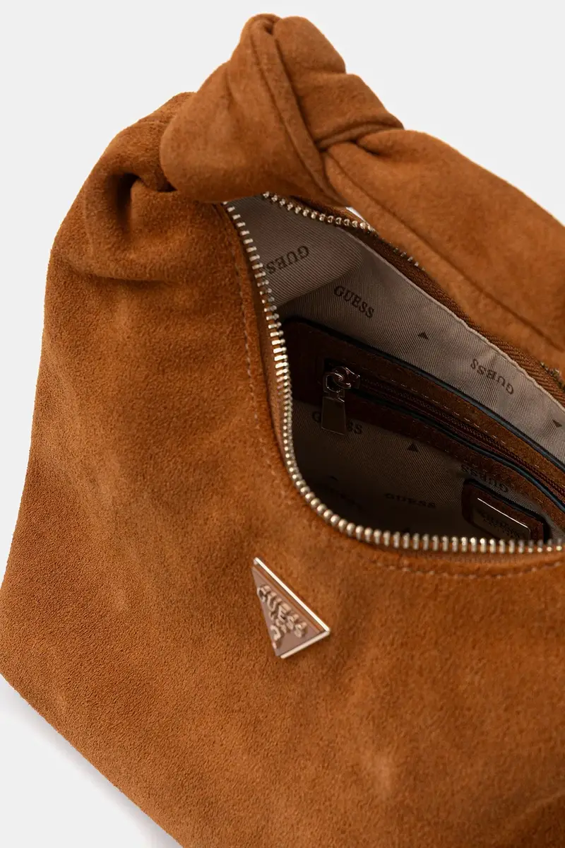 borsa in pelle scamosciata ISOTTA colore marrone HWSG96 60010 miniatura 5