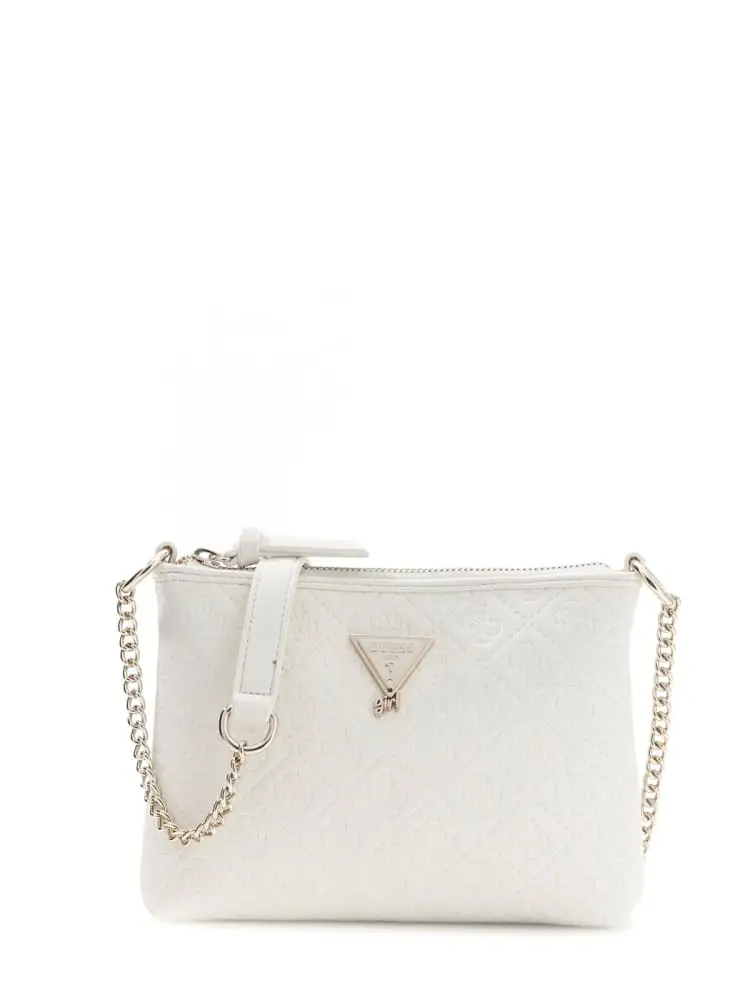 borsa kids bianca con tracolla con monogram 4g in rilievo