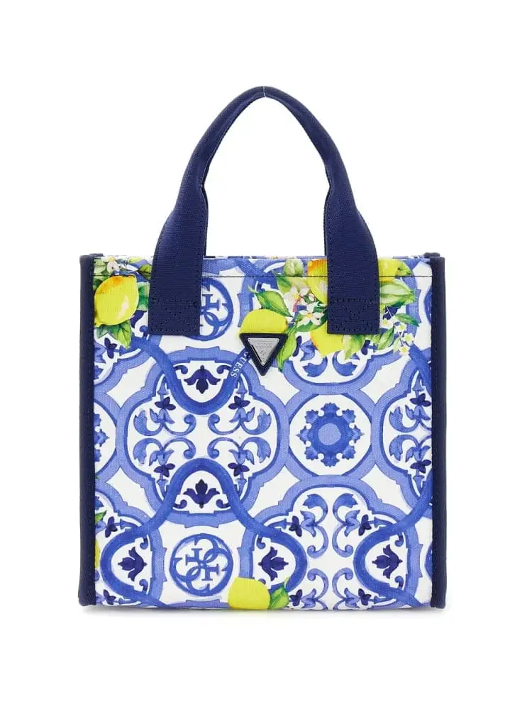 borsa kids con stampa maioliche e limoni