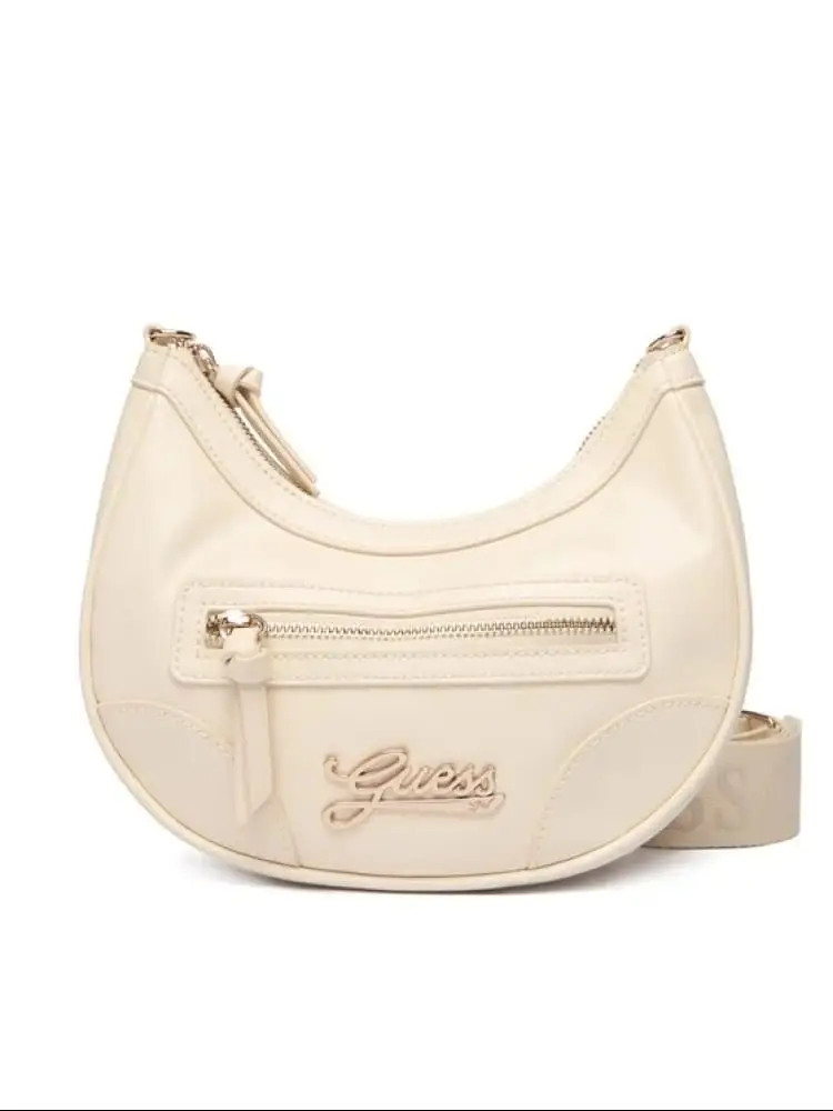 borsa kids hobo in ecopelle liscia panna