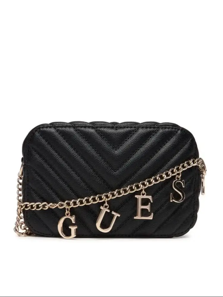 borsa nera bambina con logo miniatura 2