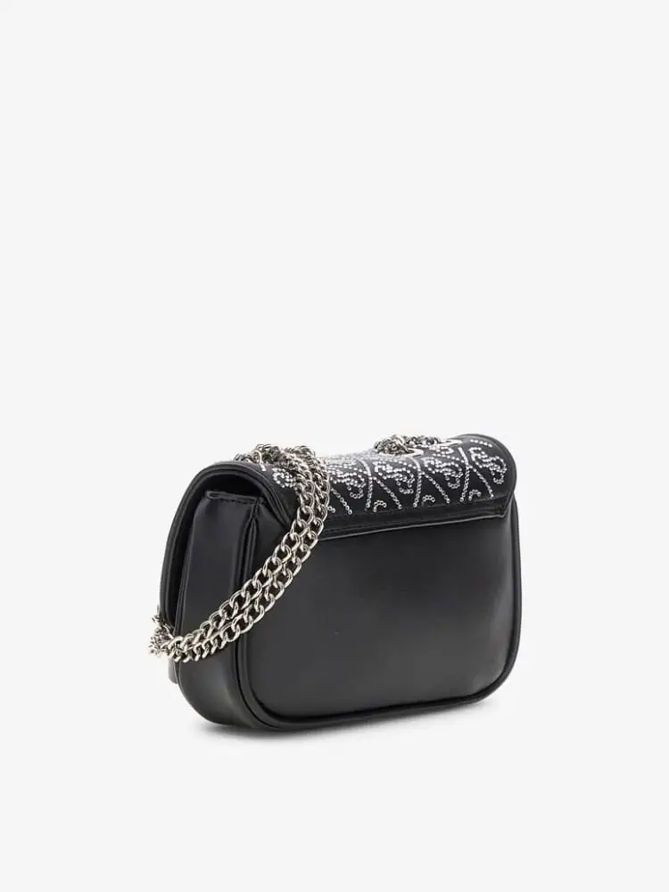 borsa nera bambina logo all over miniatura 2