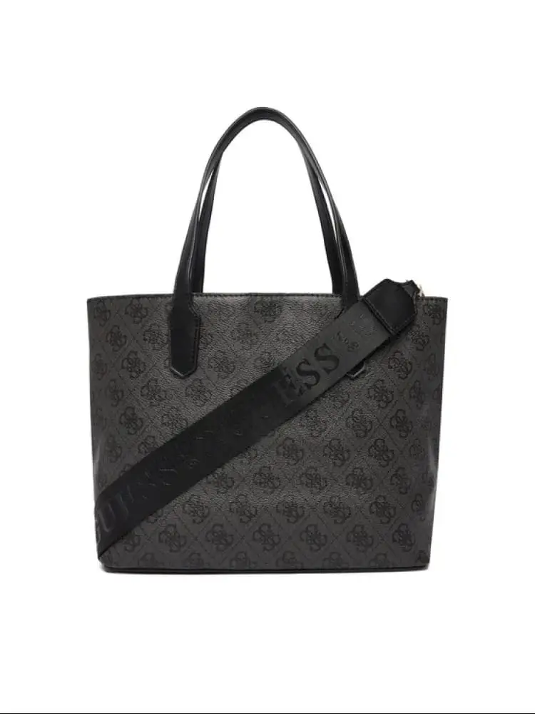 borsa nera bambina logo all over miniatura 2