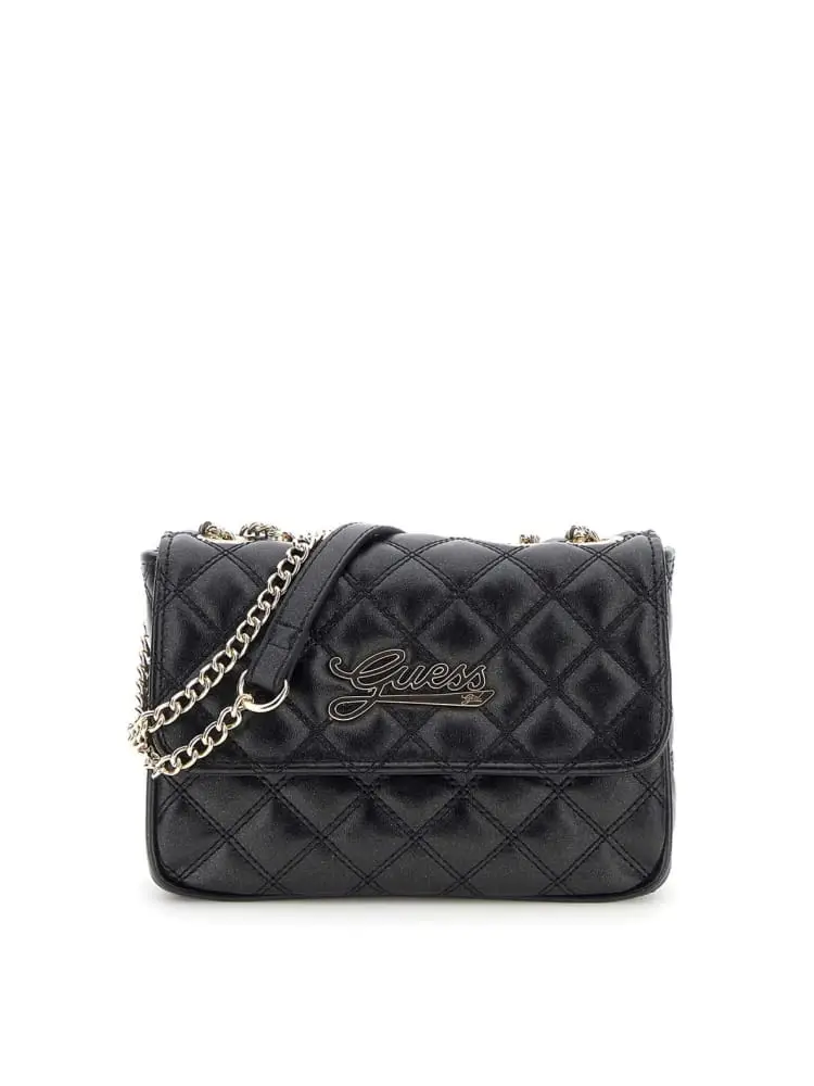 borsa nera bambina mini logo