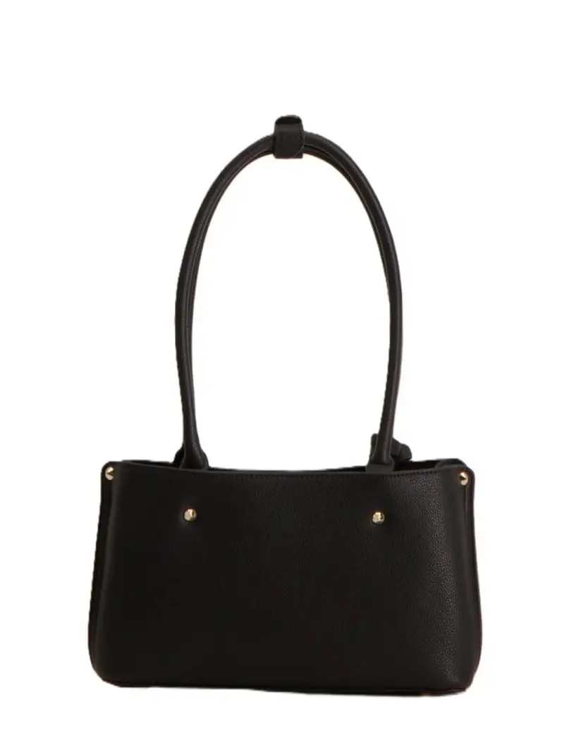 Guess borsa nera donna a spalla in ecopelle mini logo sul davanti miniatura 2