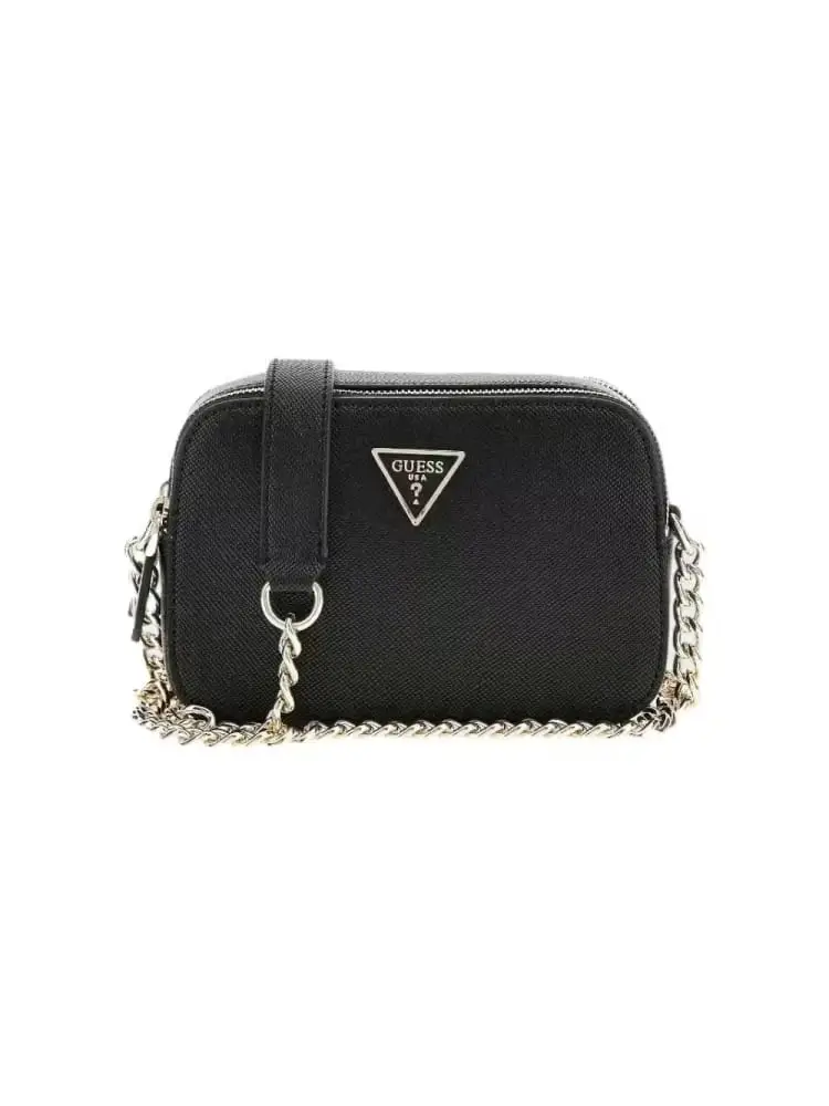 borsa nera donna mini logo
