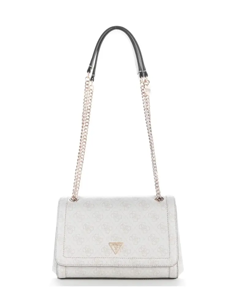 borsa noelle ii bianca con tracolla