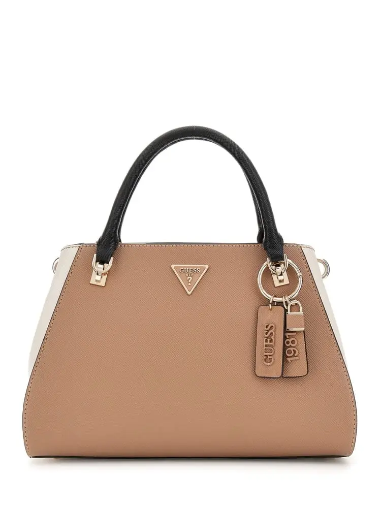 borsa noelle ii in ecopelle bicolor beige panna