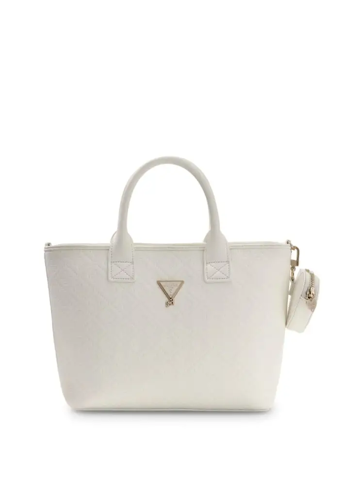 borsa tote kids bianca con portamonete