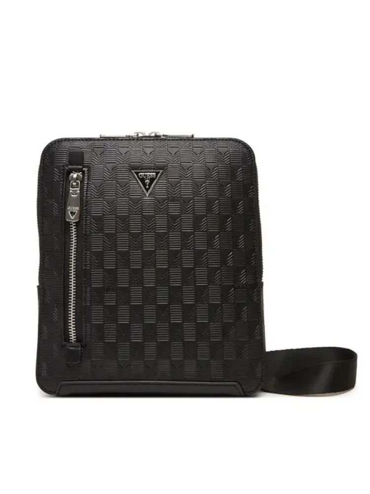 borsa tracolla media torino ful zip in pelle goffrata