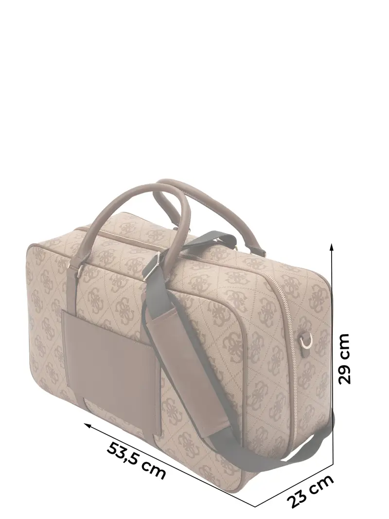 Borsa weekend Berta marrone / marrone scuro miniatura 2
