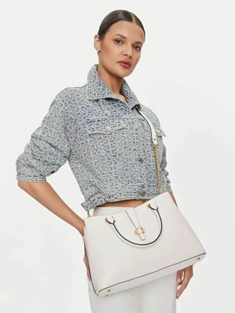 Guess Borse grandi KUBA TRI COMPARTMENT SATCHEL HWVA93 29060 Panna - 145293000143_UNICA miniatura 2