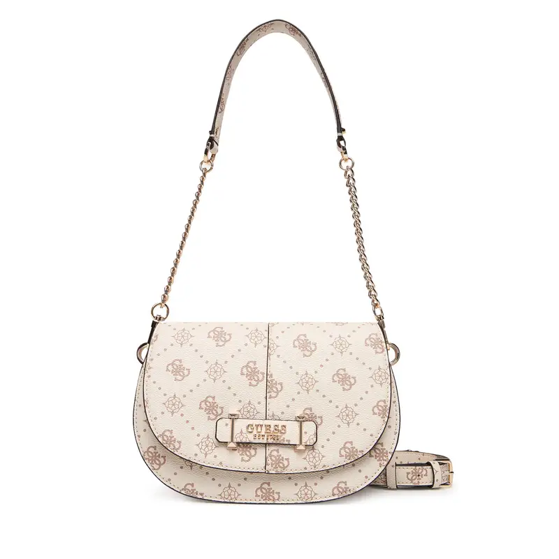 Borsetta Guess Carrie Logo HWGP98 98200 Écru Écru