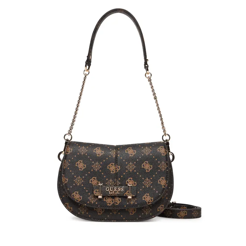 Borsetta Guess Carrie Logo HWGP98 98200 Marrone